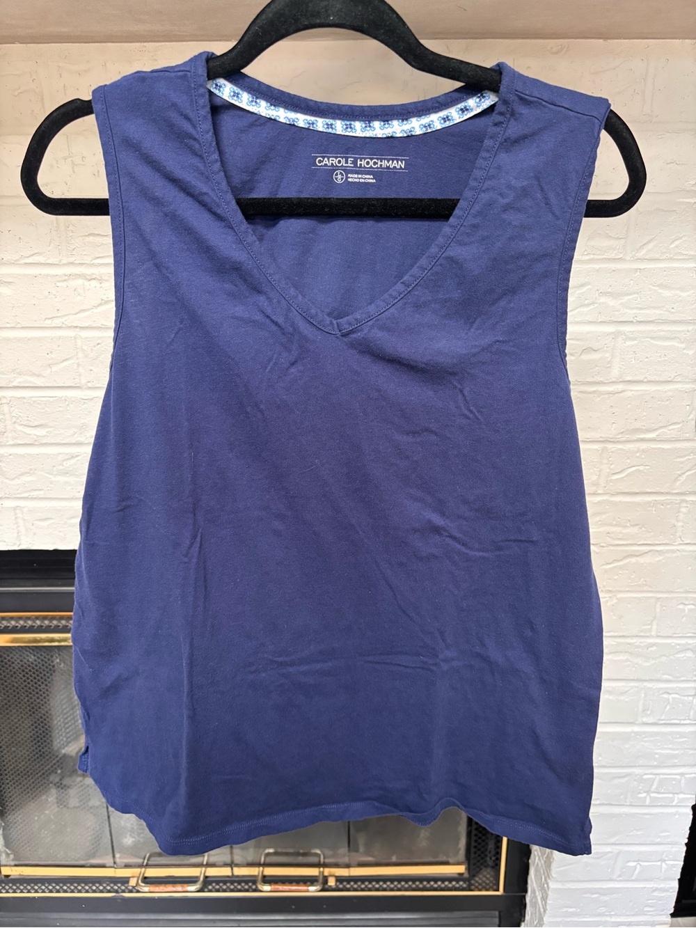 Midnight by Carole Hochman Indigo V-Neck Sleeveless Tank